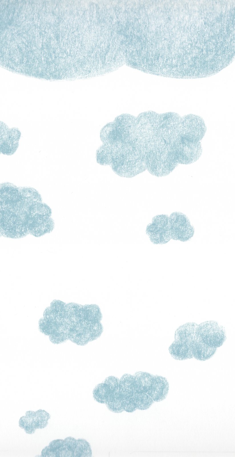 Ilustração de nuvens azuis em um fundo branco como capa da loja MARRUAH editora